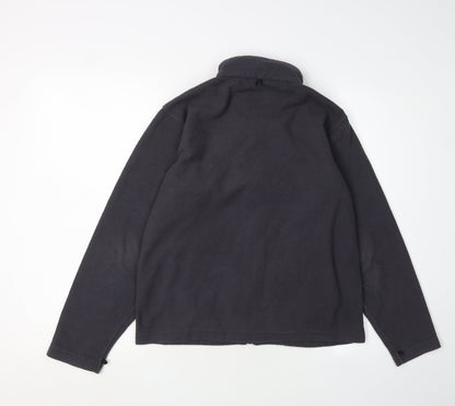 Back view of Regatta boys’ black fleece jacket, size 12, autumn essential