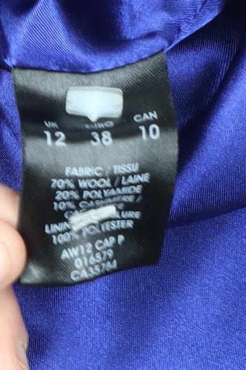 Planet Women's Blue Wool Pea Coat Size 12