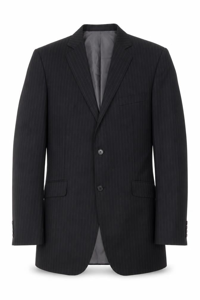 Marks & Spencer Men's Black Striped Suit Jacket 42L
