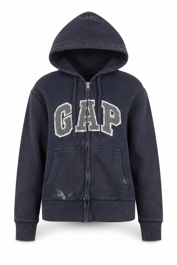 Gap Women's Blue XS Full Zip Hoodie with Logo