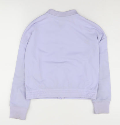 Back view of Nike girls’ purple track jacket, size 146