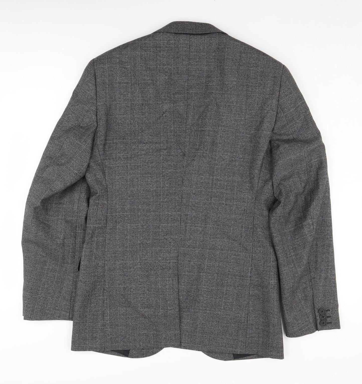 Next Men's Grey 38R Blazer, Single-Breasted, Formal