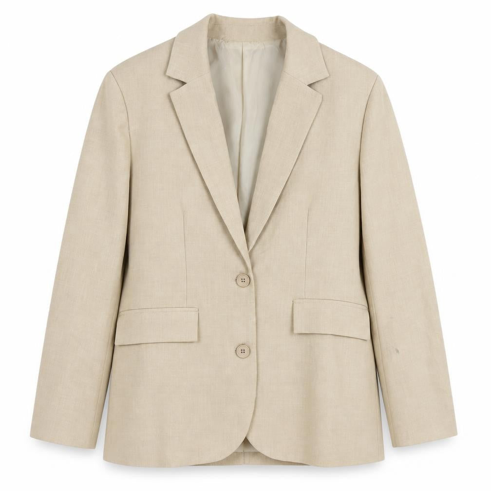 PrettyLittleThing Beige Women's Blazer Jacket Size 8