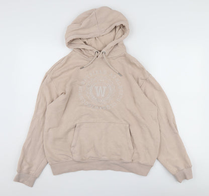 H&M Womens Beige Pullover Hoodie Size 12