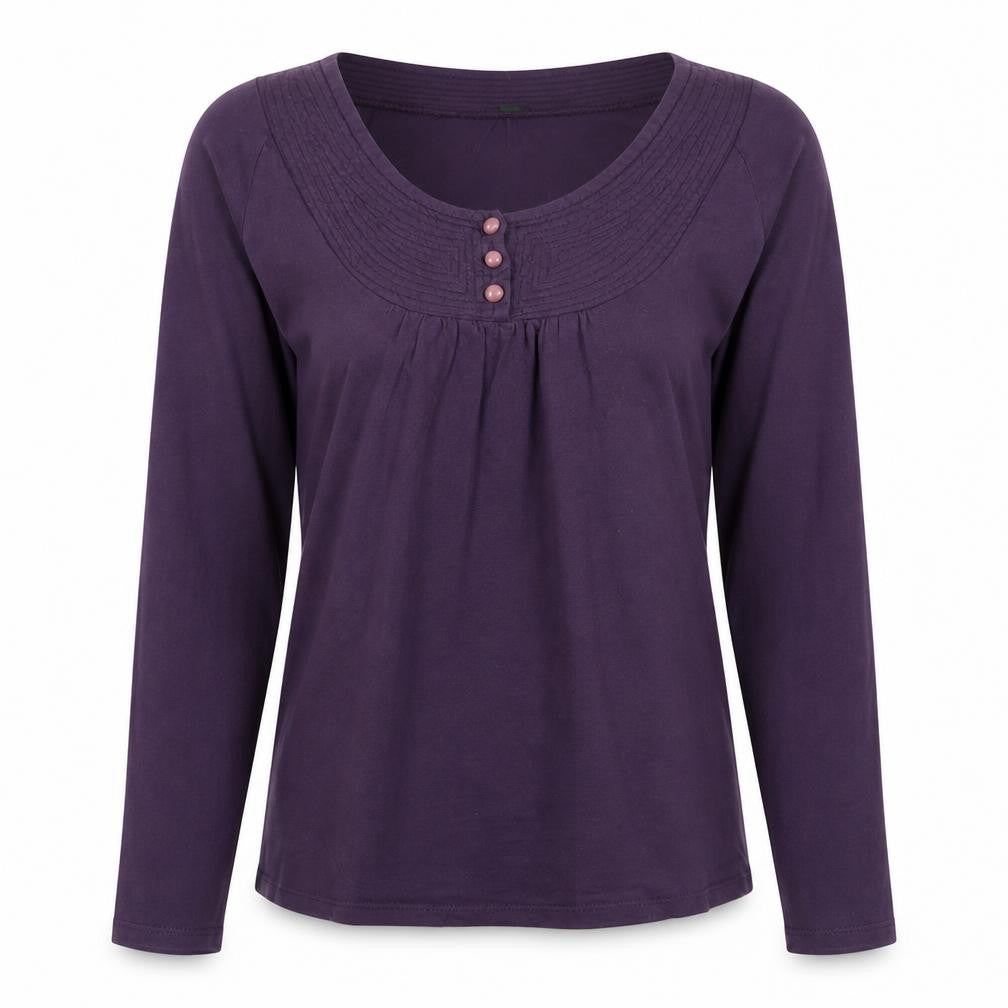 La Redoute Women's Purple Scoop Neck Blouse