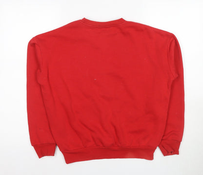 Preloved Disney Women's Red XS Mickey Mouse Pullover Sweatshirt - Back