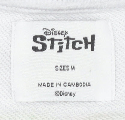 Preloved Disney Women’s Grey Stitch Pullover Sweatshirt M - Detail