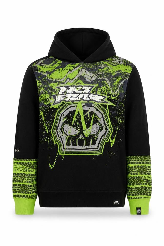 No Fear Boys Pullover Hoodie, Black, Size 13, Skateboarding