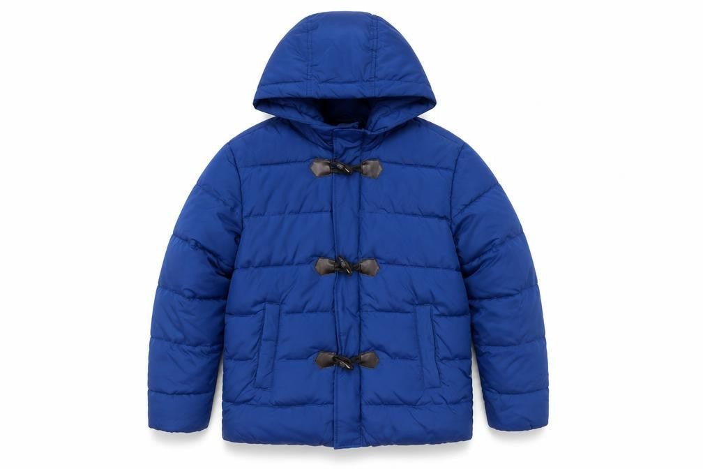 Benetton Boys Blue XL Puffer Jacket with Hood
