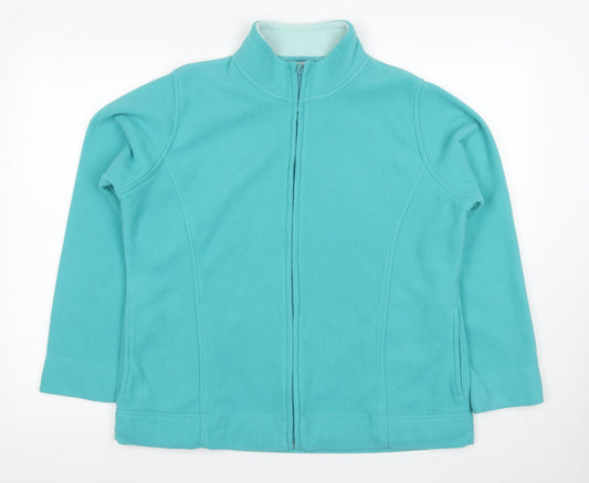 EWM Women's Blue Fleece Jacket L Casual Spring