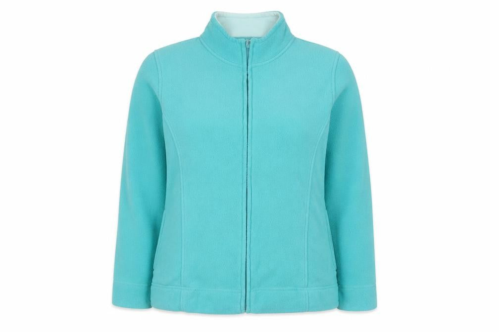EWM Women's Blue Fleece Jacket L Casual Spring