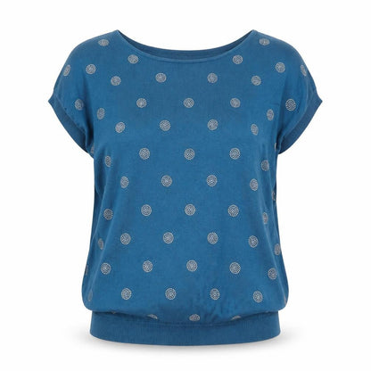Klass Women's Blue Polka Dot Pullover Jumper M