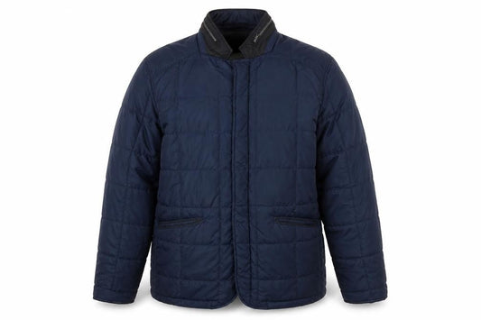 Zara Men XL Blue Puffer Jacket - Casual Stand-Up