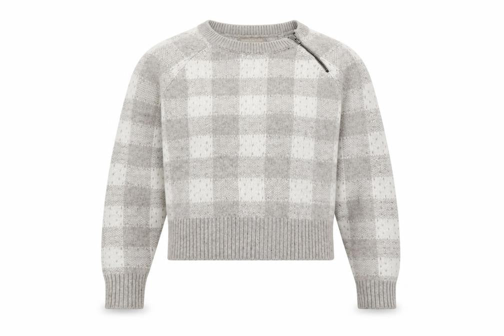Banana Republic Women's Grey Check Pullover Jumper XS