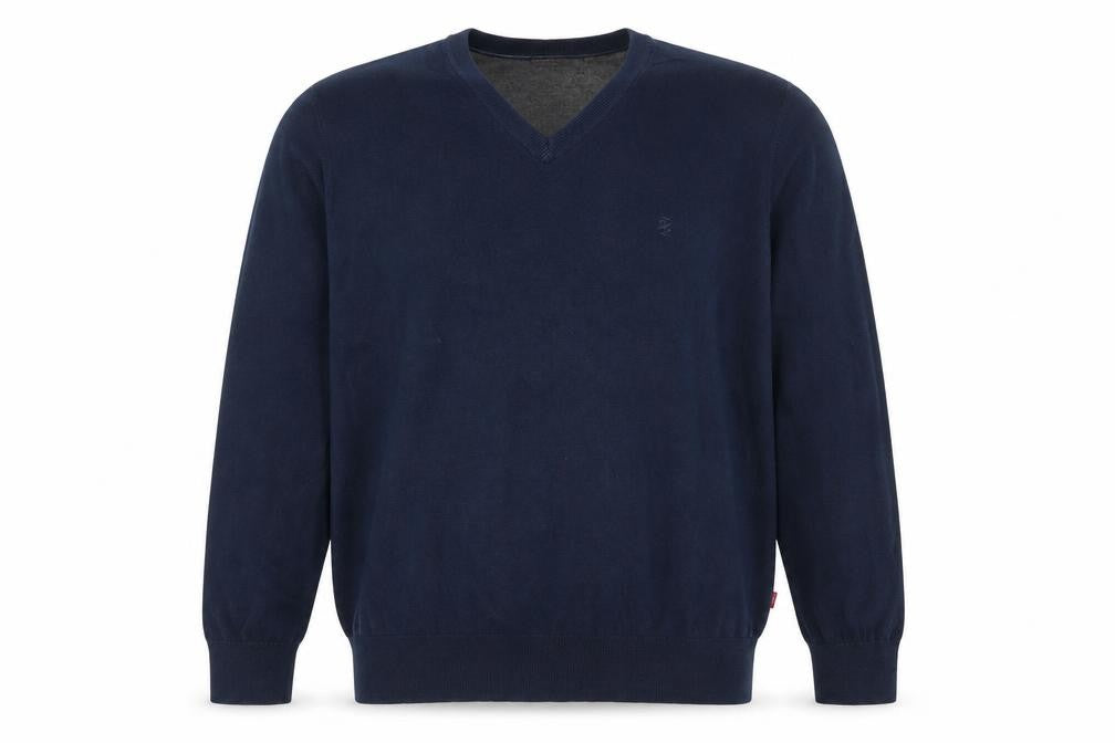 IZOD Men's Blue XL Cotton V-Neck Pullover Jumper