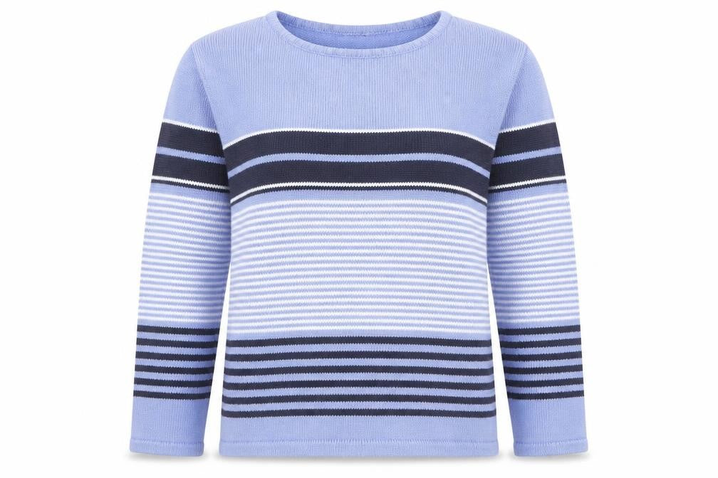 EWM Women's Multicoloured Striped Pullover Jumper - S