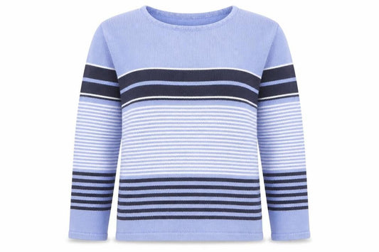 EWM Women's Multicoloured Striped Pullover Jumper - S