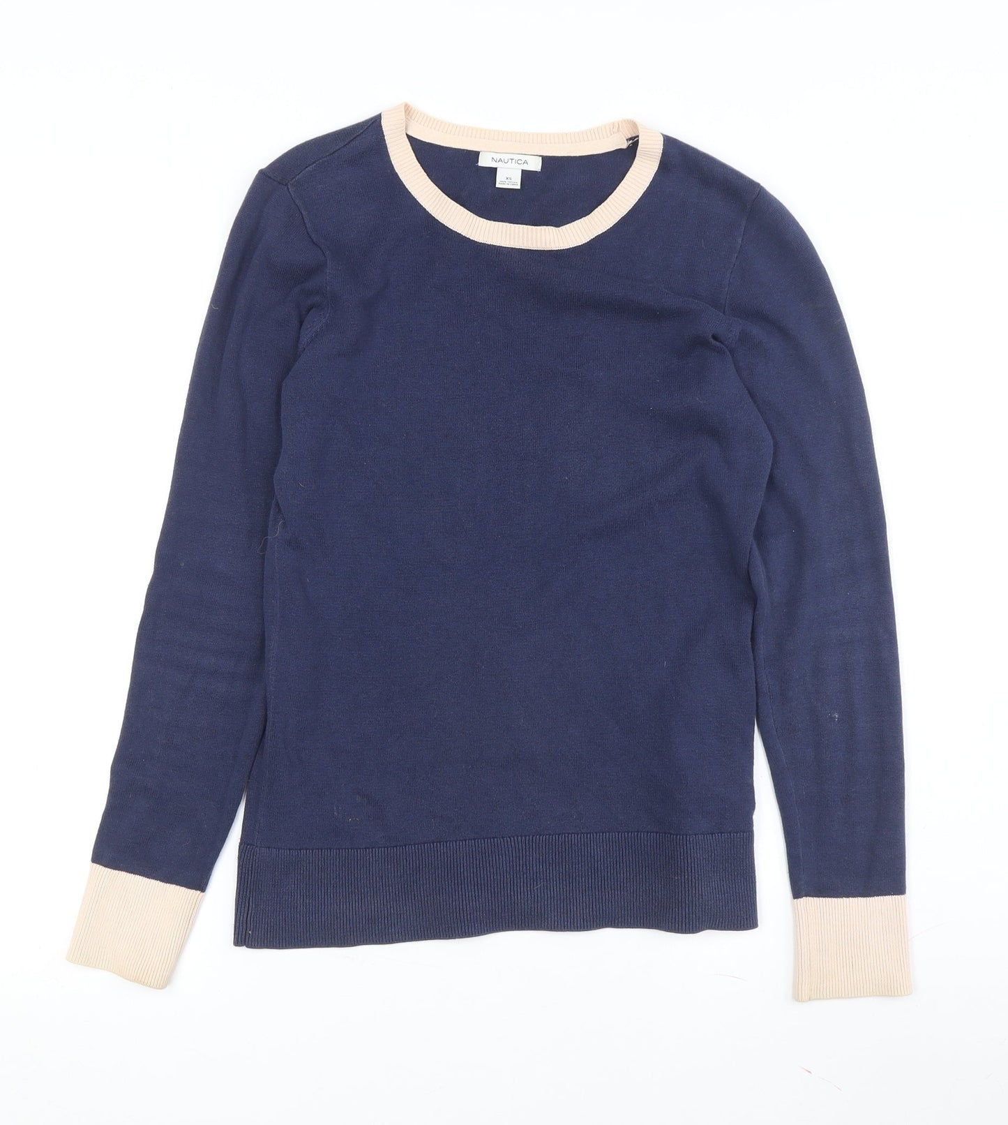 Nautica Women's Blue XS Crew Neck Pullover Jumper