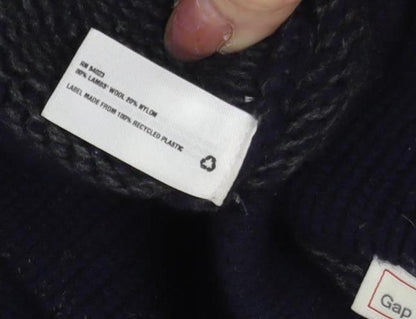 Gap Men's Blue XL Knit Wool Toggle Jacket
