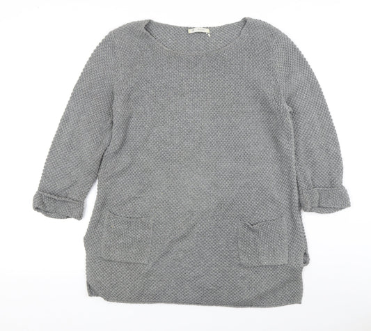 Monari Women's Grey Tunic Jumper Size 14