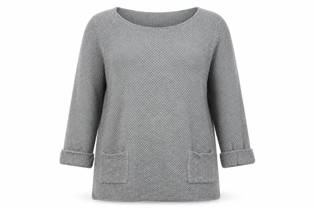 Monari Women's Grey Tunic Jumper Size 14