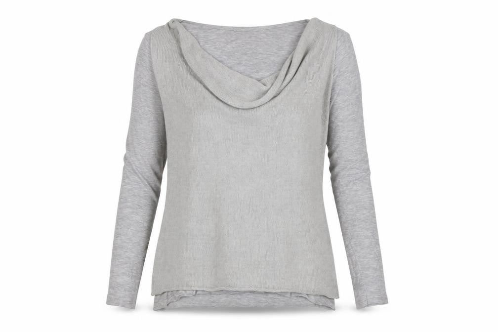 Mint Velvet Women’s Grey Cowl Neck Pullover Jumper Size 10
