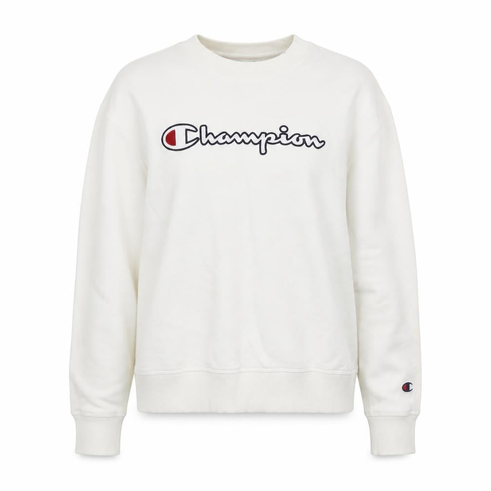 Champion White Unisex Pullover Sweatshirt S