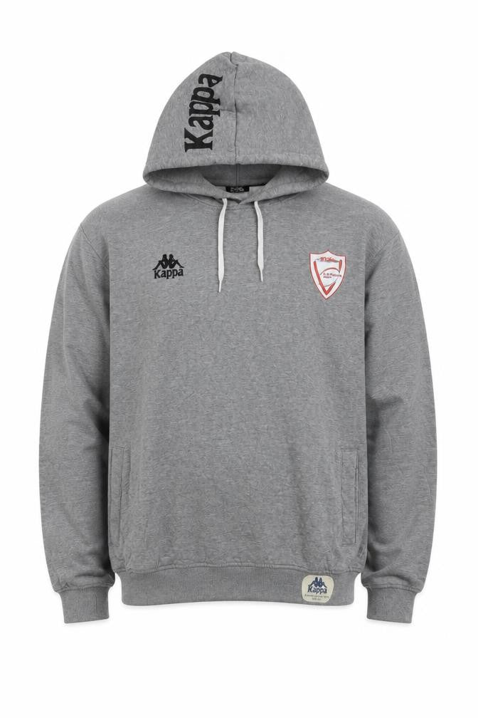 Kappa Men's Grey Pullover Hoodie XL Logo Accents