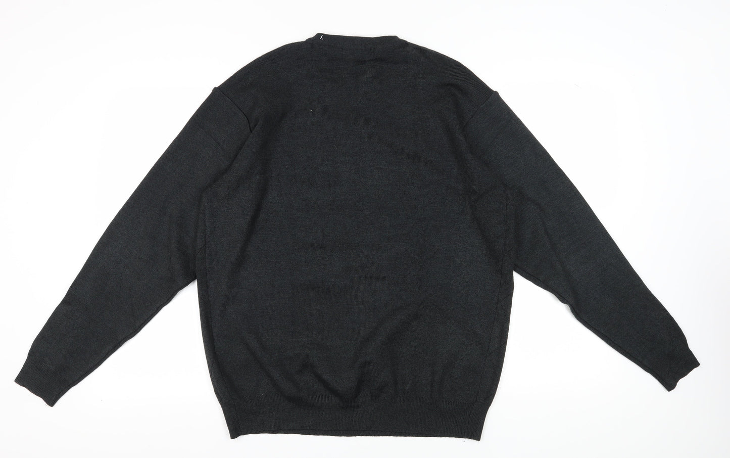 Platinum Men's Black V-Neck Pullover Jumper L