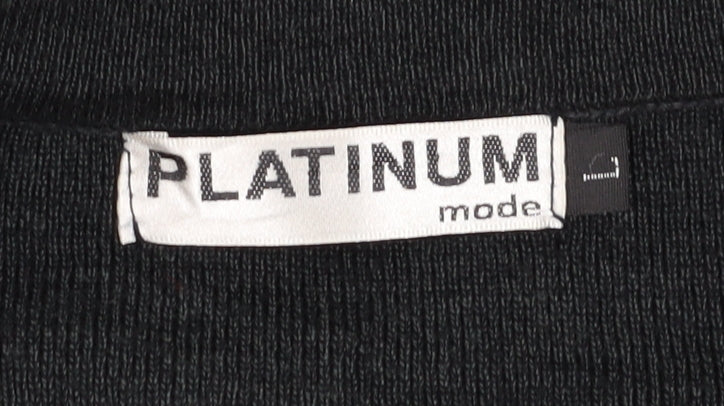Platinum Men's Black V-Neck Pullover Jumper L