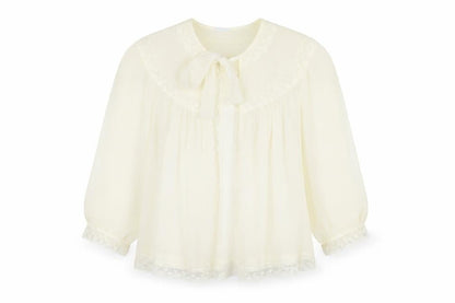 St Michael Women's Ivory 3/4 Sleeve Nylon Blouse
