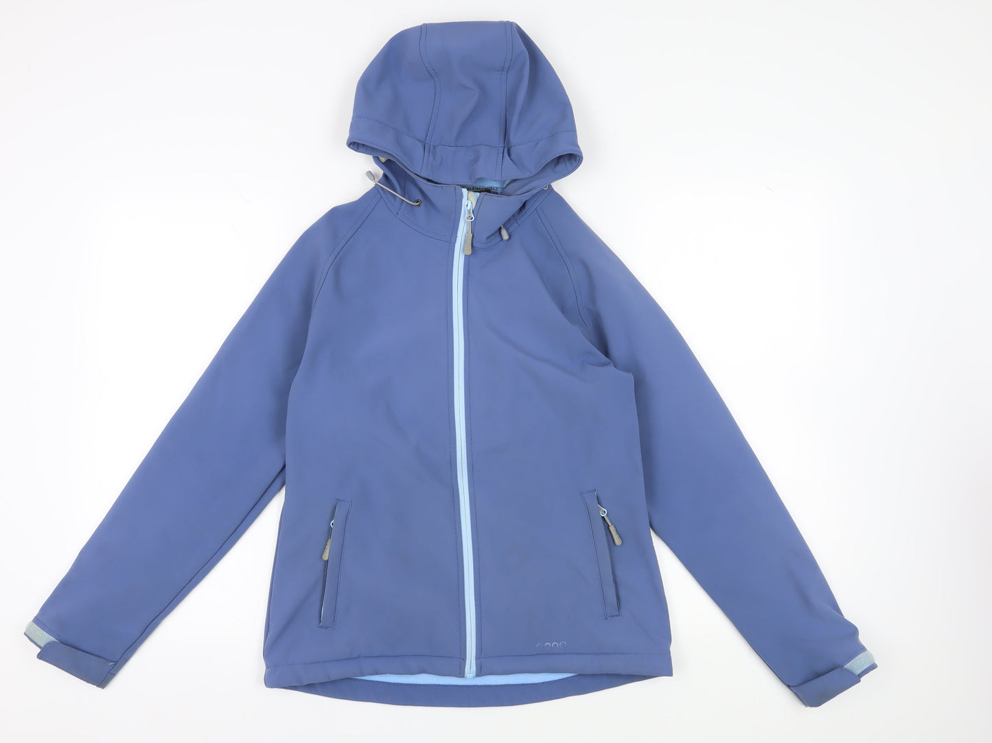 Eono Women's Blue Hooded Windbreaker Jacket M
