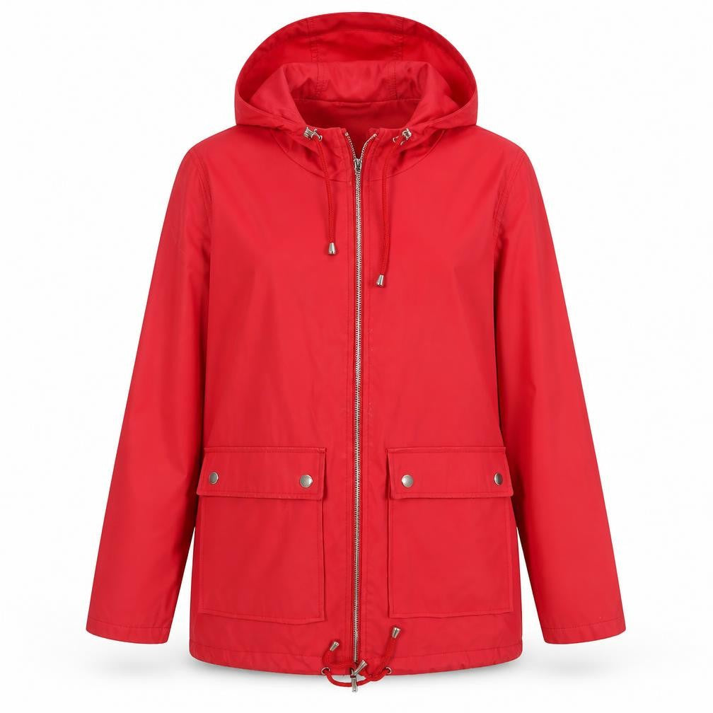 New Look Women's Red Rain Coat Jacket Size 10