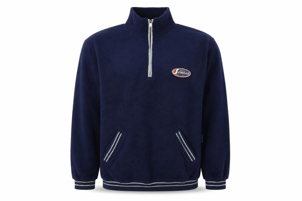 C&A Men's Navy Blue Ski Sweatshirt, 1/2 Zip, Size 154
