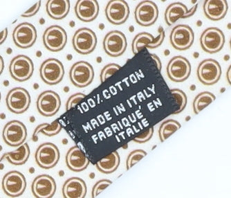 Marc Jacobs Beige Geometric Slim Tie Men's Cotton