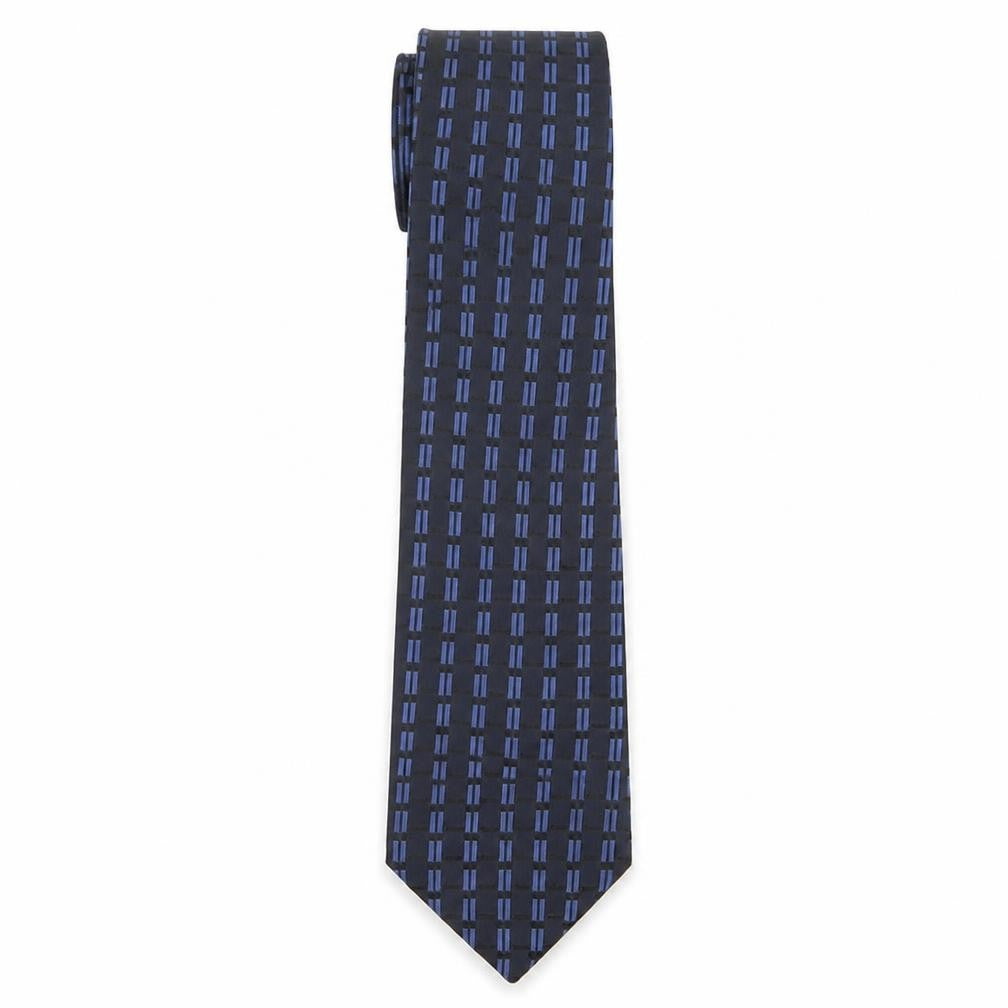 Van Heusen Men's Blue Geometric Silk Tie