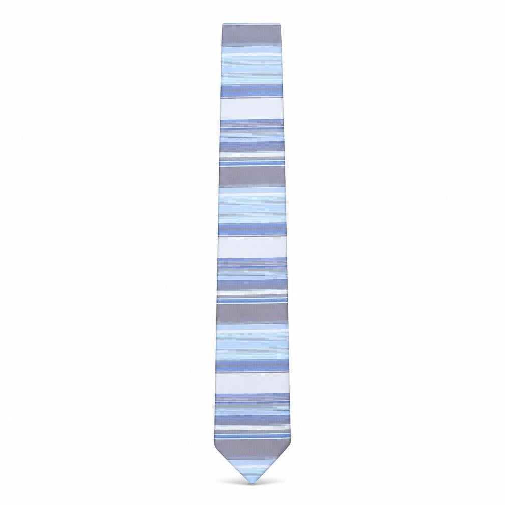 Marks & Spencer Men's Blue Striped Tie, One Size