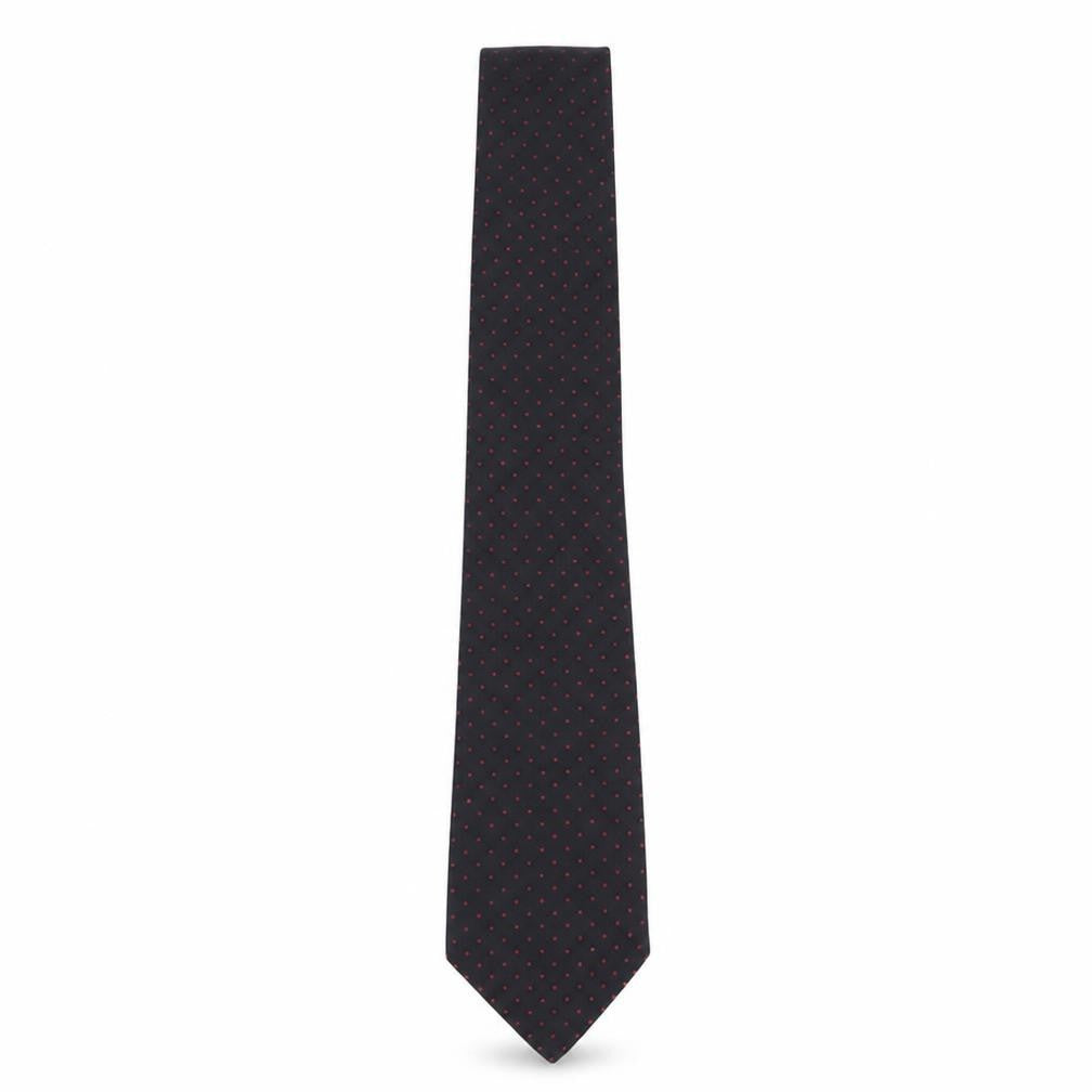 Jonelle Men's Black Silk Polka Dot Tie