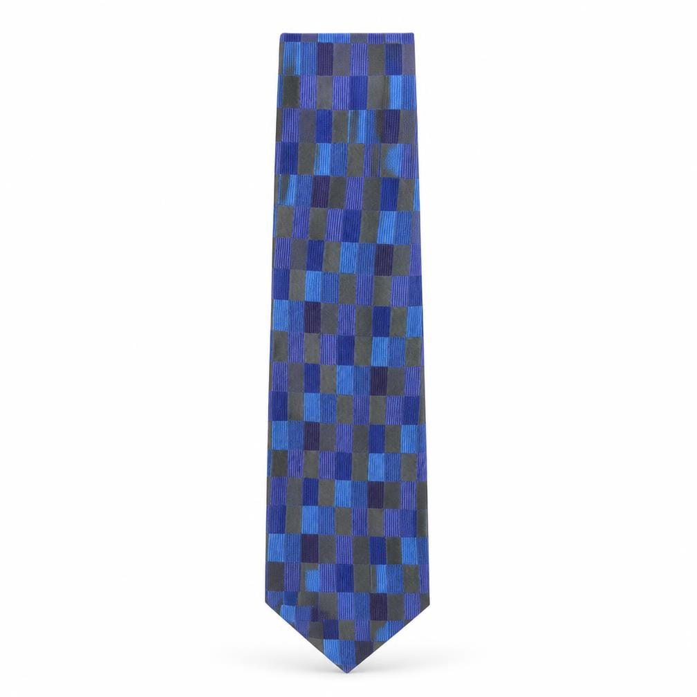 Ted Baker Men's Blue Designer Silk Geometric Tie