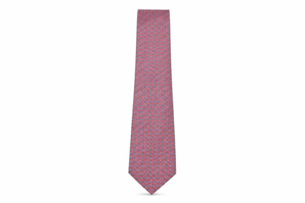Hackett Men's Multicoloured Geometric Silk Tie