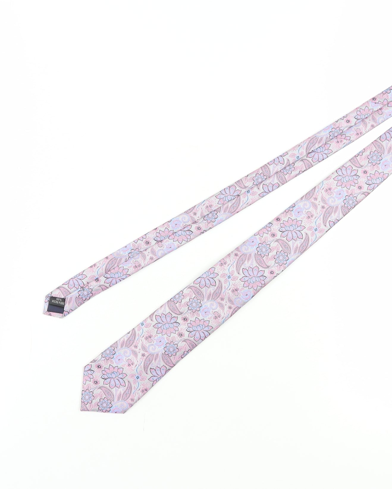 Charlton Gray Men's Pink Floral Tie