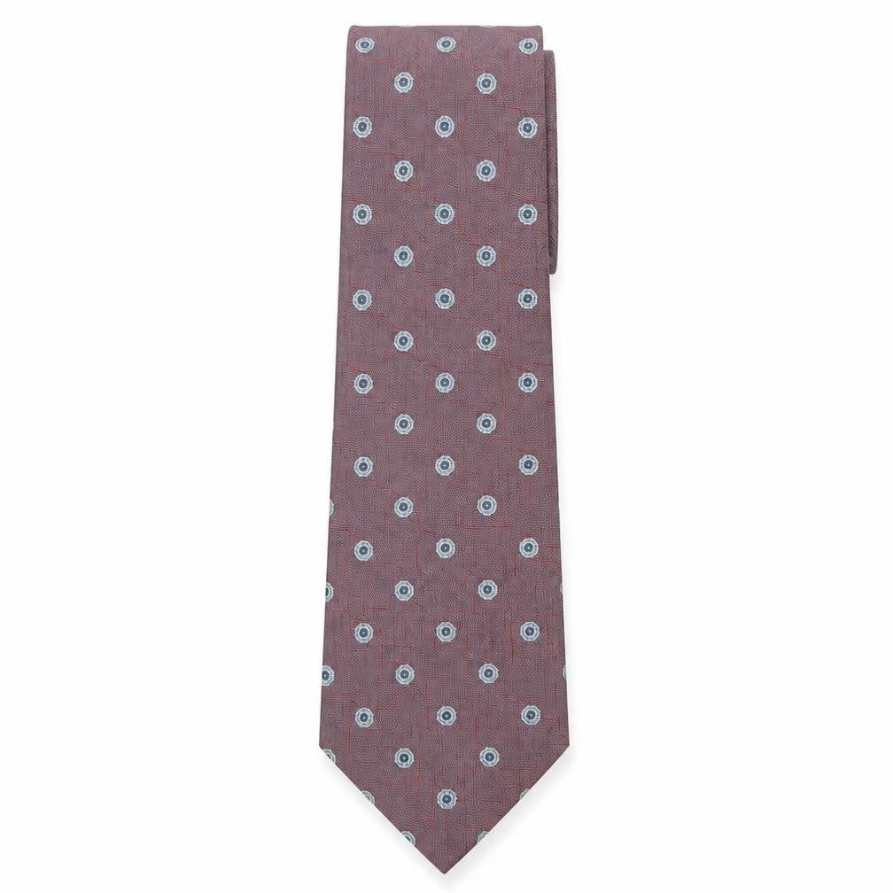 Jaeger Men's Red Geometric Silk Tie