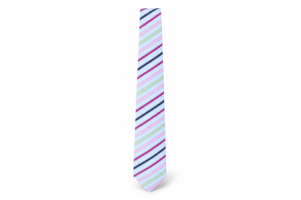 Ted Baker Men's Multicoloured Striped Silk Tie