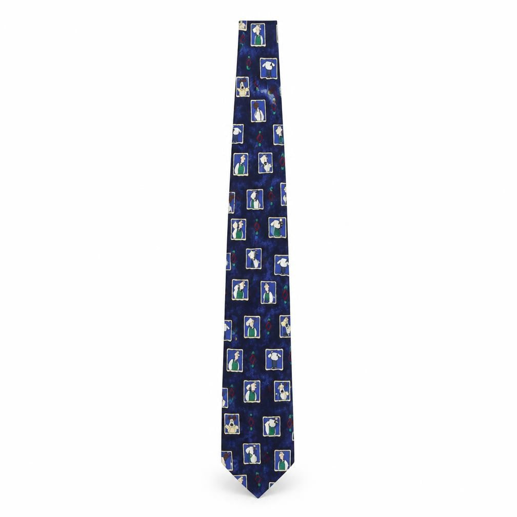 Marks & Spencer Men's Blue Cartoon Animal Slim Tie