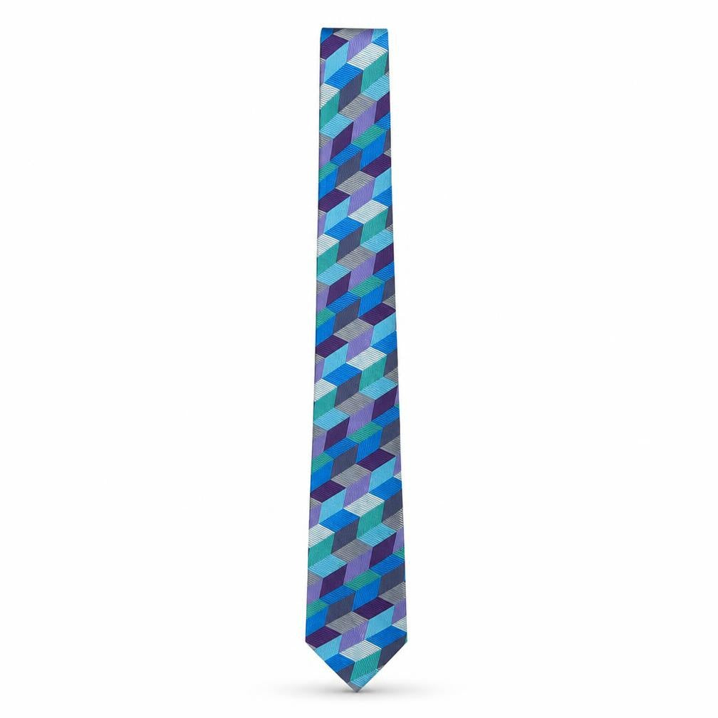 Austin Reed Men's Blue Geometric Silk Slim Tie
