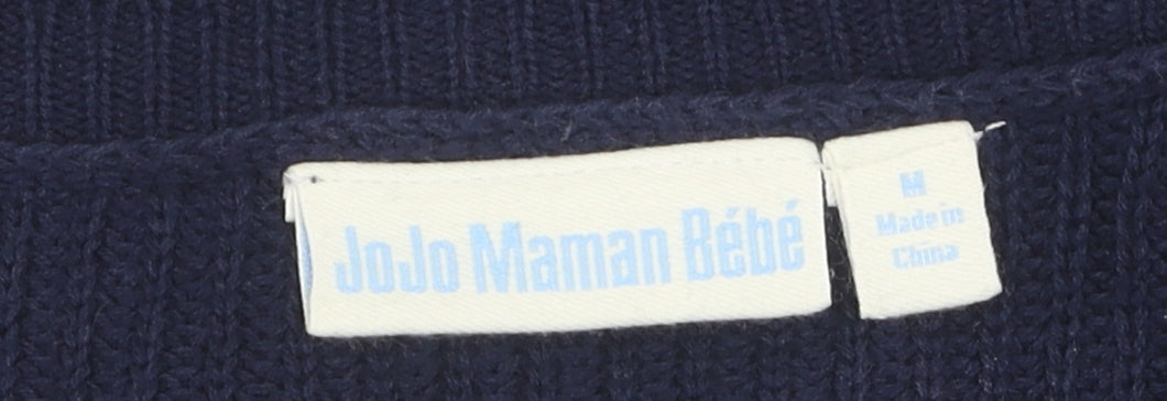 JoJo Maman Bébé Women's Blue Striped Knit Jumper