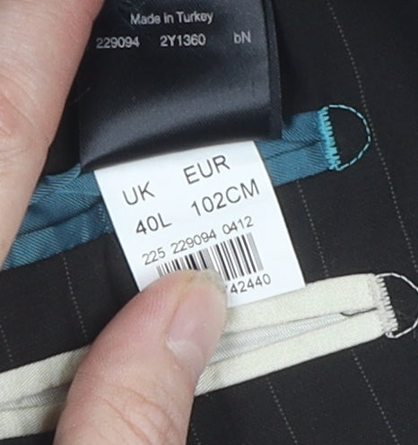 River Island Brown Long Suit Jacket Men 40L