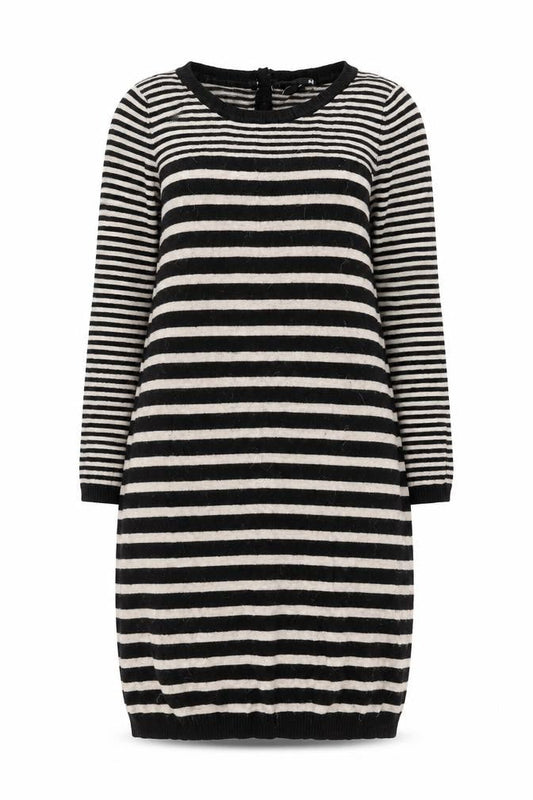 H&M Women's Black Striped Jumper Dress XS