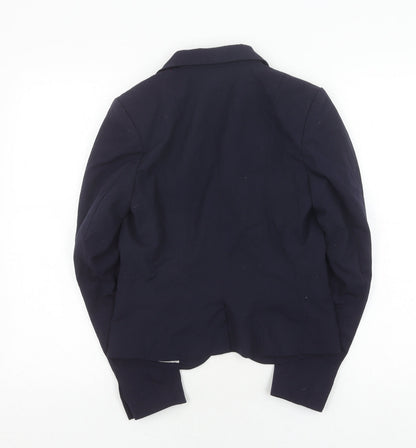 H&M Women's Blue Blazer Size 8 Regular Fit