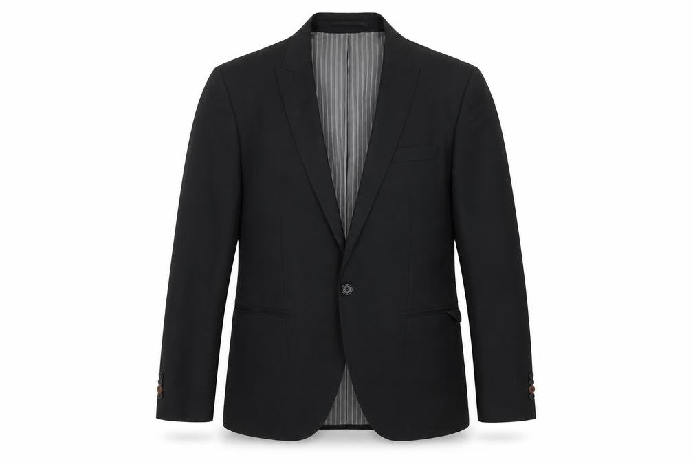 River Island Men’s Black Blazer, Size 40, Wool, Formal